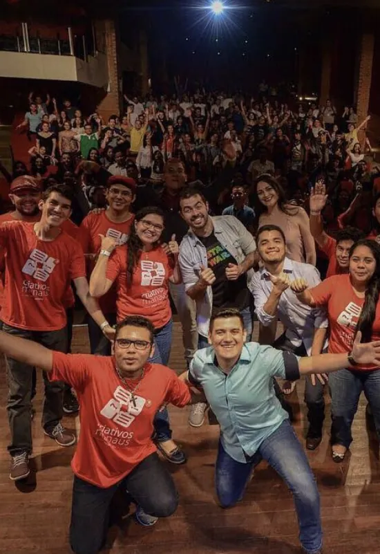 Turma de alunos com Felipe Martins