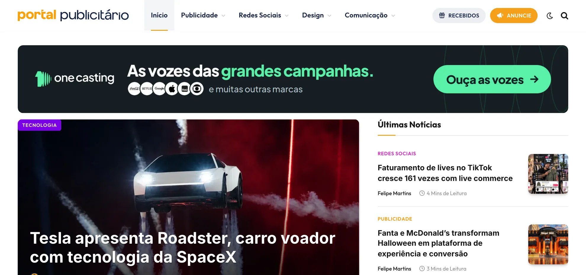 Topo do site