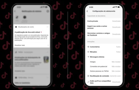 08. TikTok vai notificar pais sobre posts de adolescentes