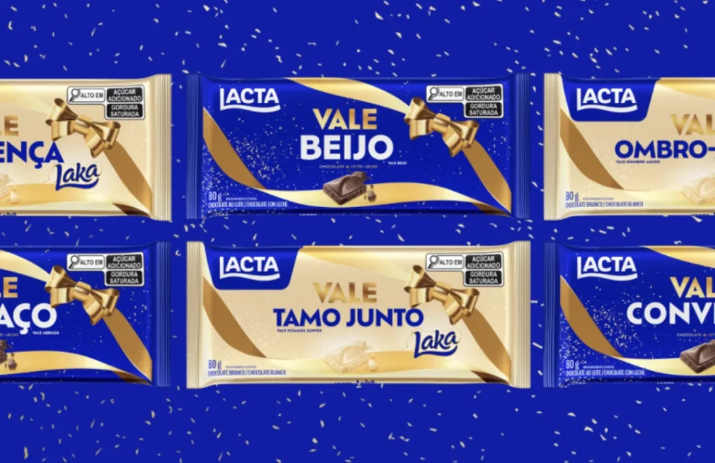 Lacta lança embalagem com novas frases focadas no fim de ano