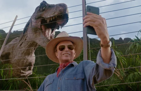 Xfinity recria Jurassic Park com elenco original para o Super Bowl 124. xfinity jurassic park elenco original super bowl