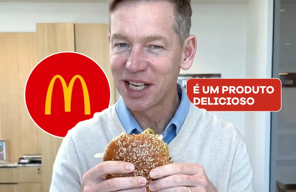 CEO do McDonald’s é zoado depois de comer o novo Big Arch 255. ceo mcdonalds big arch