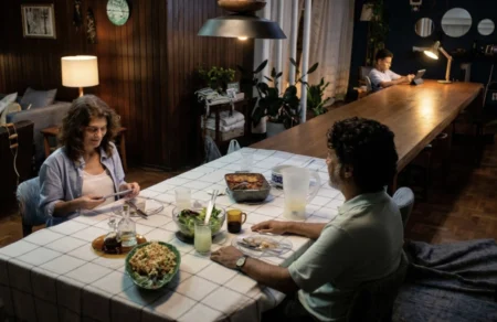 Lacta estica mesa para mostrar o que o celular faz em casa 281. campanha lacta pascoa 2026