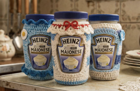 Heinz apostou no crochê para convencer sua avó a trocar a Hellmann’s 321. heinz croche