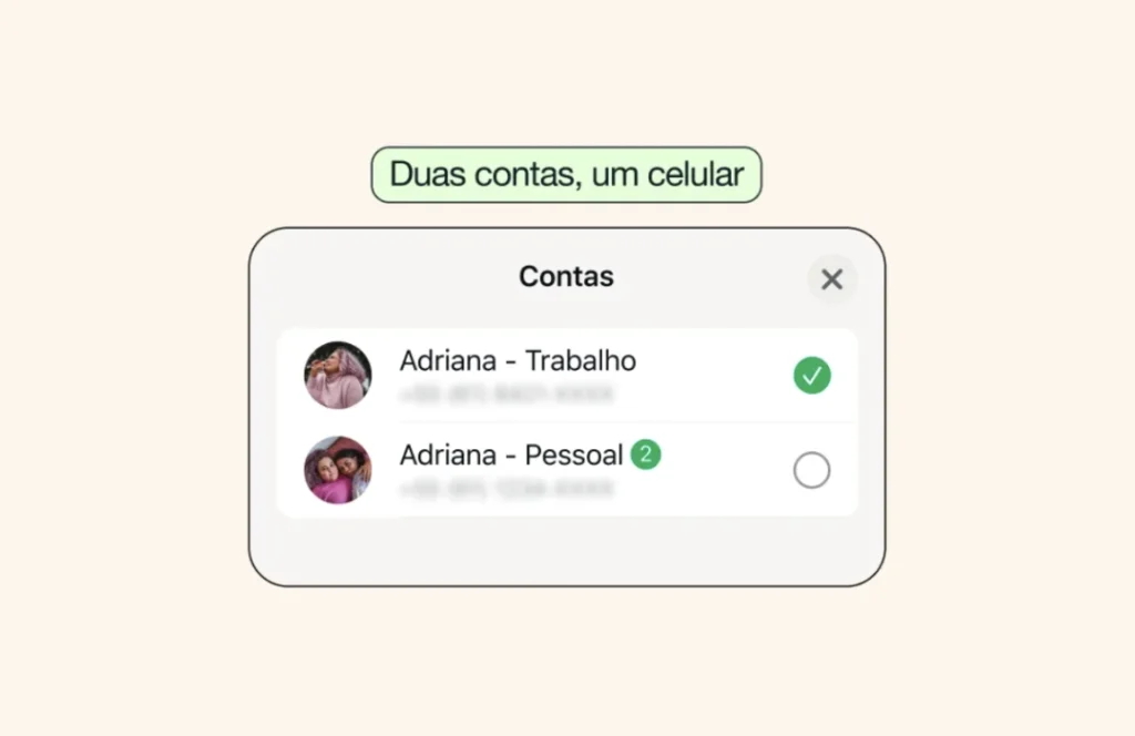 341. duas contas whatsapp
