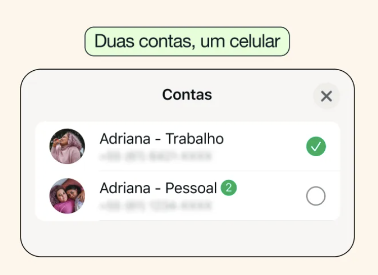 duas contas whatsapp