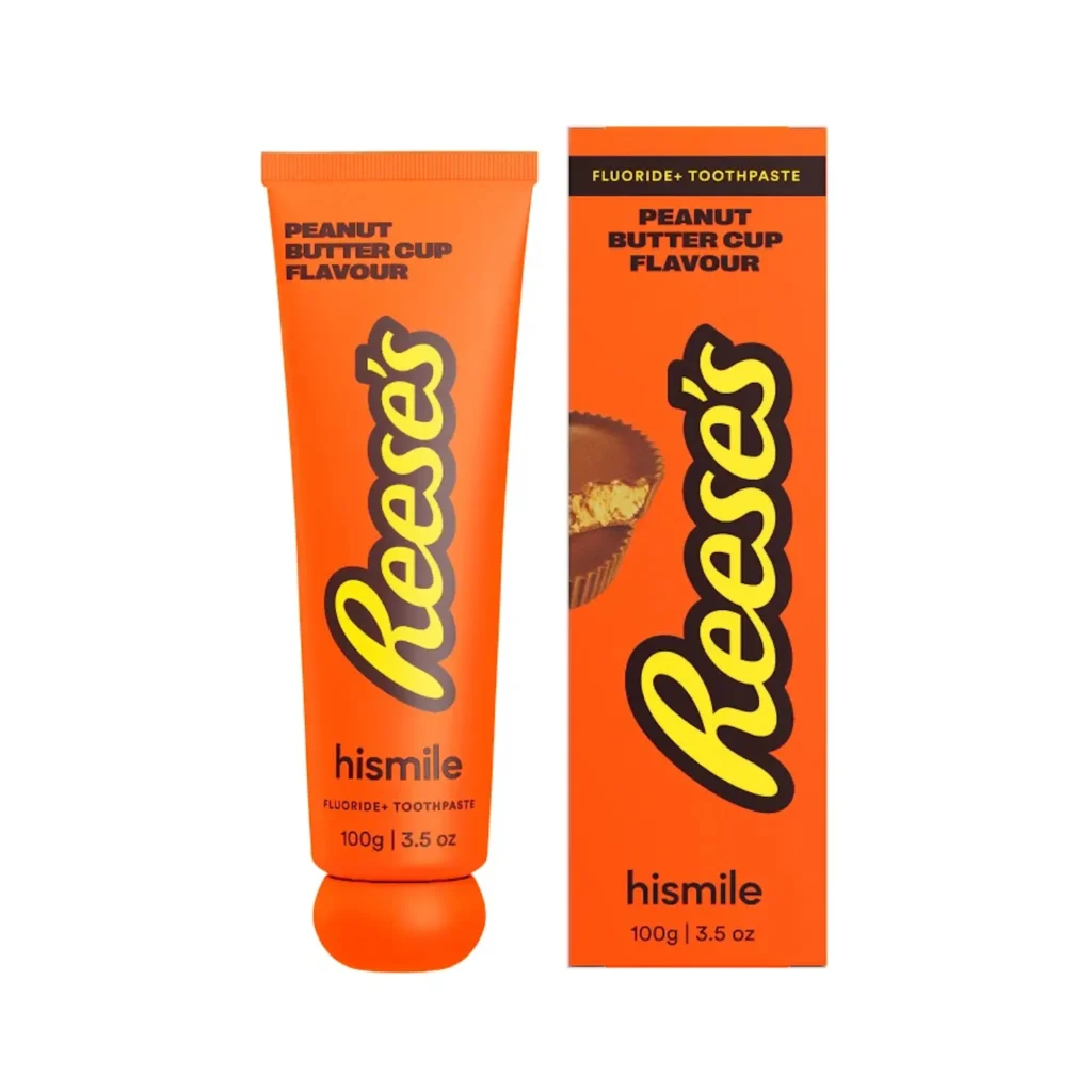 Reese's lança creme dental com sabor de manteiga de amendoim 3 reeses dentifrice beurre de cacahuete hismile edition limitee collaboration buzz 1.jpeg