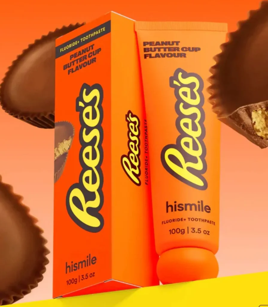 Reese's lança creme dental com sabor de manteiga de amendoim 1 reeses dentifrice beurre de cacahuete hismile edition limitee collaboration buzz 3.jpeg