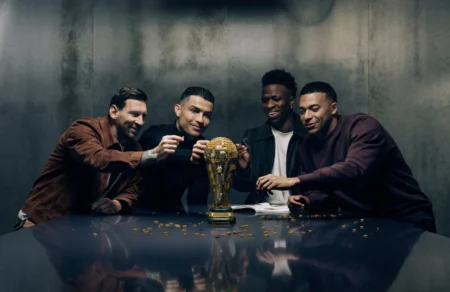 Lego faz um comercial icônico com Messi, Mbappé, CR7 e ViniJr. 366. lego messi cr7 vinijr mbappe