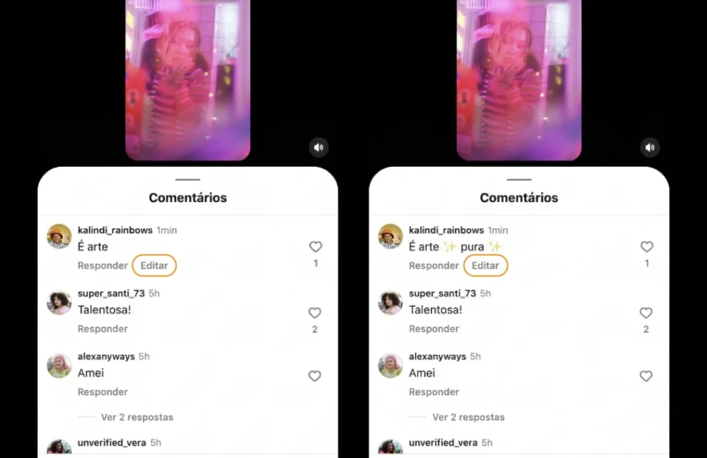 386. editar comentarios instagram