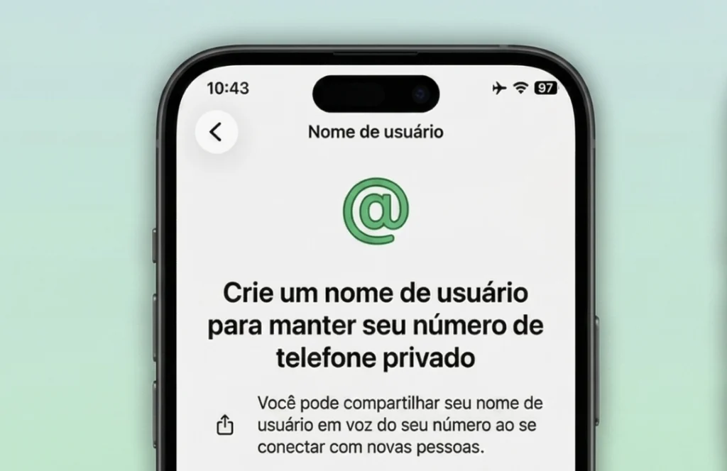 WhatsApp por UserName(@): Fim do número de telefone? 391. whatsapp username