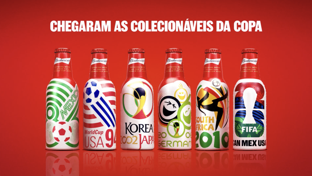 Budweiser lança garrafas limitadas inspiradas em Copas históricas 1 Budweiser