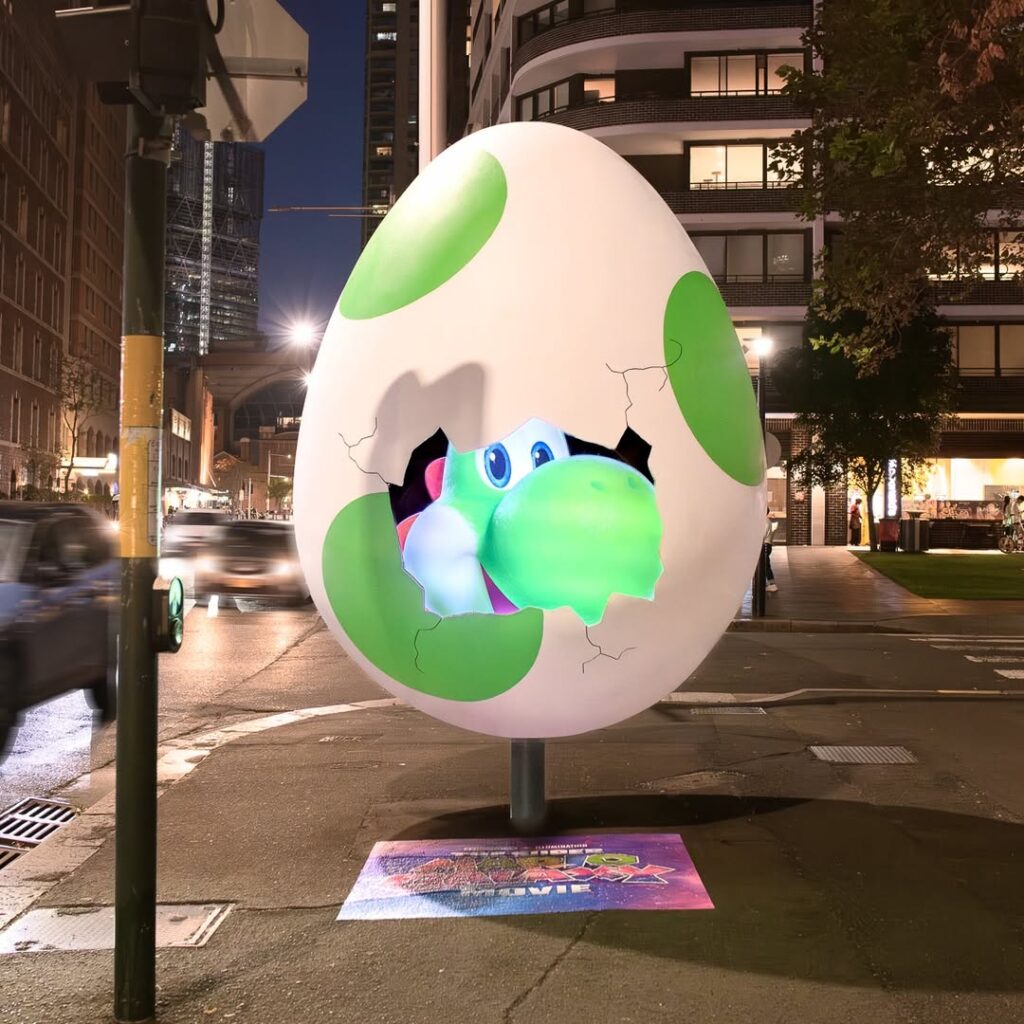 Yoshi eggs are hatching across Sydney CBD. 🥚👀JCDecaux in partnership with @universalpicsau an 2 1