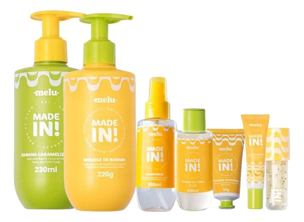 Melu lança Pistachill e Made In Banana, 2 linhas gourmand com fragrâncias irresistíveis para o autocuidado.