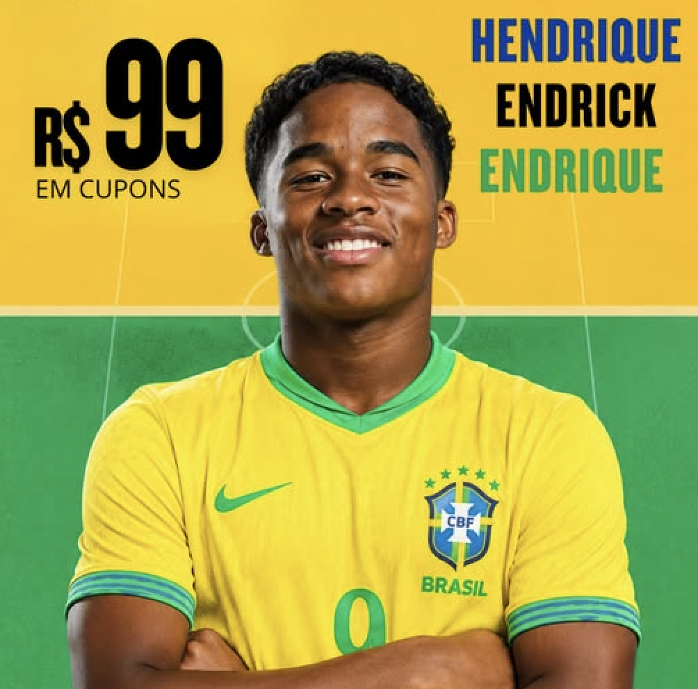 CBF notifica 99 por campanha com Endrick 1 ENDRICK 99