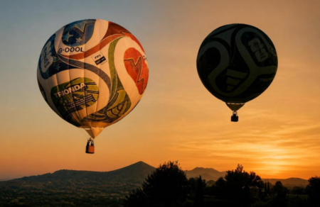 Adidas Lança Bola da Copa no Céu do México A Adidas lançou um balão gigante com o visual da bola Trionda sobre o México antes da Copa do Mundo 2026. Veja a ação.