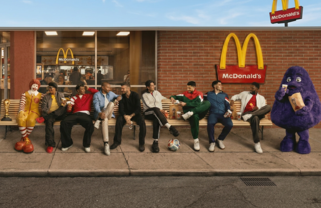 McDonald’s transforma craques em clientes na campanha da Copa McDonald's lança campanha global para a Copa 2026 com Beckham, Ronaldinho e Yamal como clientes e copos colecionáveis como peça central.
