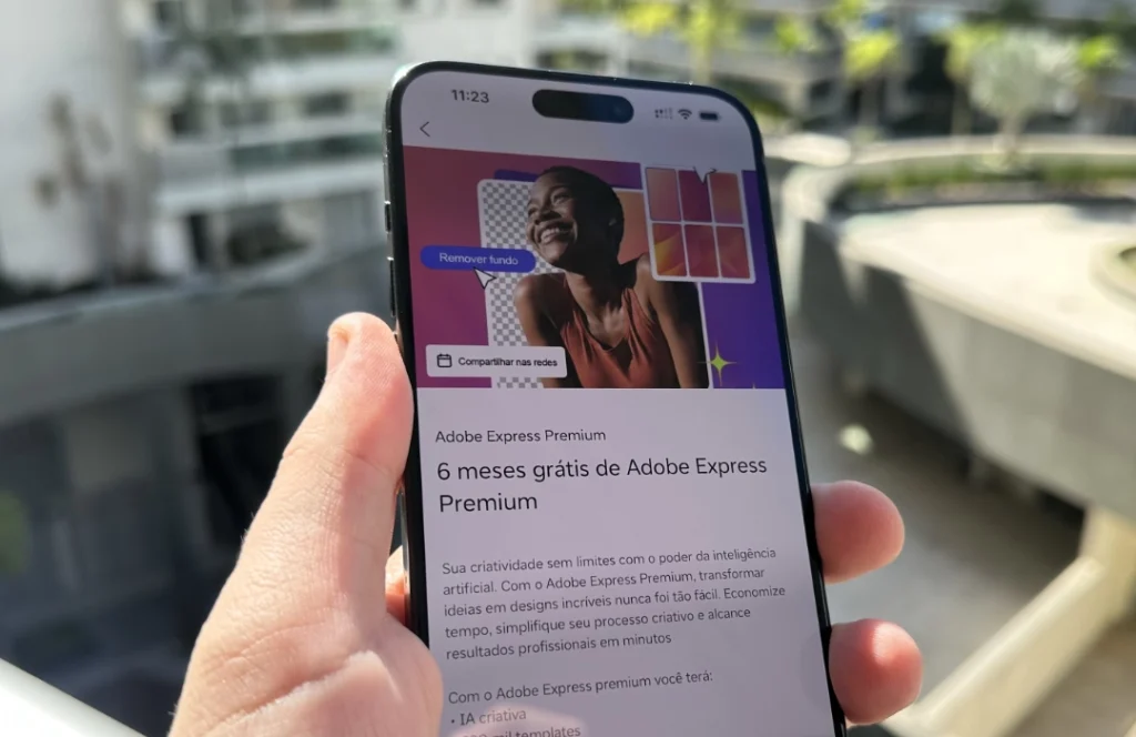 Vivo libera 6 meses grátis do Adobe Express Premium 64. vivo adobe express gratis