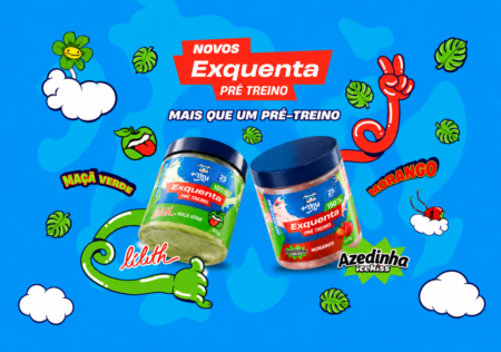 Cory e Mais Mu lançam sabores de bala Icekiss e Lílith no pré-treino Exquenta, unindo nostalgia e suplementação.