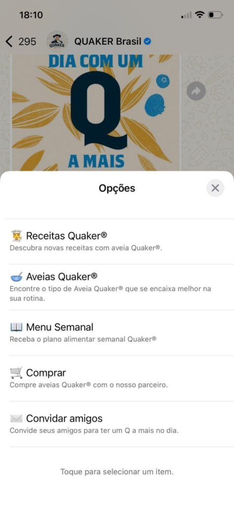 Calendário Quaker de 21 dias tem páginas de aveia para incentivar o hábito no café da manhã.