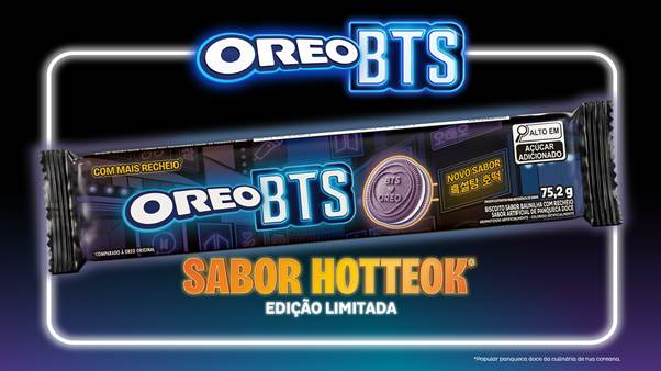 Oreo BTS chega ao Brasil com biscoito sabor hotteok 2 Oreo BTS chega ao Brasil com sabor hotteok inédito, embalagem colecionável e campanha de cartas para fãs desde 3 de agosto.