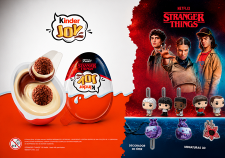 Kinder Joy lança coleção exclusiva com 11 surpresas de Stranger Things em parceria com a Netflix. Veja os detalhes.