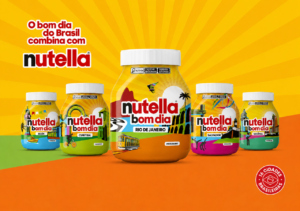 Nutella Bom Dia ganha 16 rótulos de regiões do Brasil Nutella lança edição especial da campanha Bom Dia com 16 embalagens ilustradas pelo artista Lobo, inspiradas em capitais brasileiras.