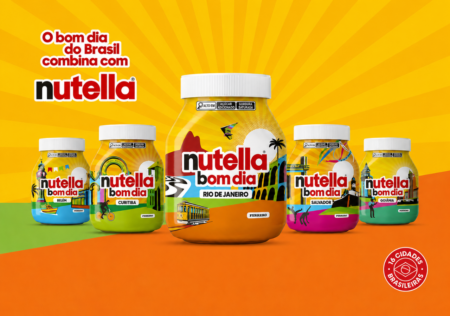 Nutella Bom Dia ganha 16 rótulos de regiões do Brasil Nutella lança edição especial da campanha Bom Dia com 16 embalagens ilustradas pelo artista Lobo, inspiradas em capitais brasileiras.