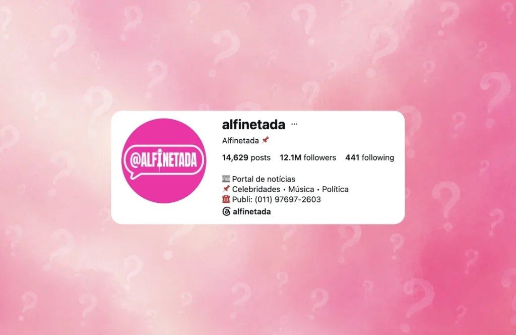 Alfinetada tem milhões de seguidores sem nunca mostrar quem a criou 105. alfinetada instagram