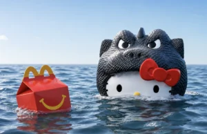 83. hello kitty godzilla mc donalds