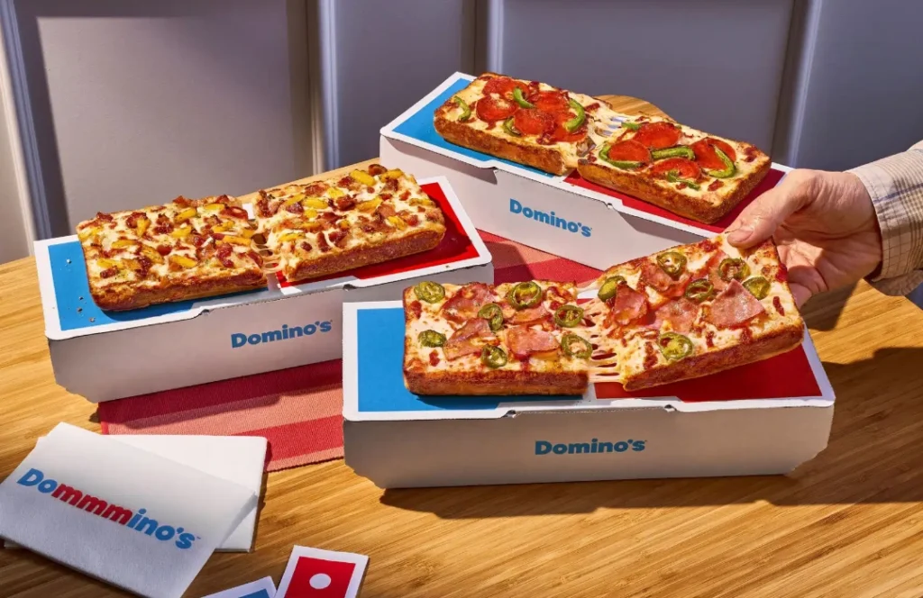 Domino’s lança pizza retangular com o formato do seu logo 85. pizza retangular dominos