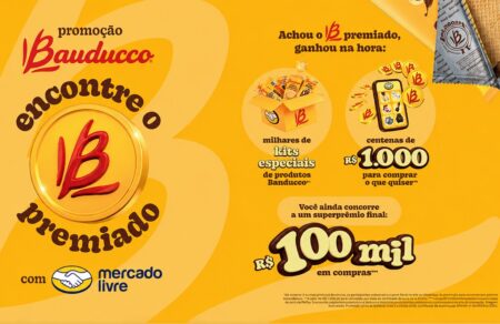 B premiado da Bauducco pode te dar um prêmio de até R$ 100 mil B premiado da Bauducco oferece milhares de kits, prêmios de R$ 1 mil e sorteio final de R$ 100 mil em compras no Mercado Livre.
