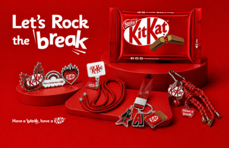 Brindes KitKat terão customização, fila virtual e máquina de garras em estande de três andares diante do Palco Mundo no Rock in Rio.