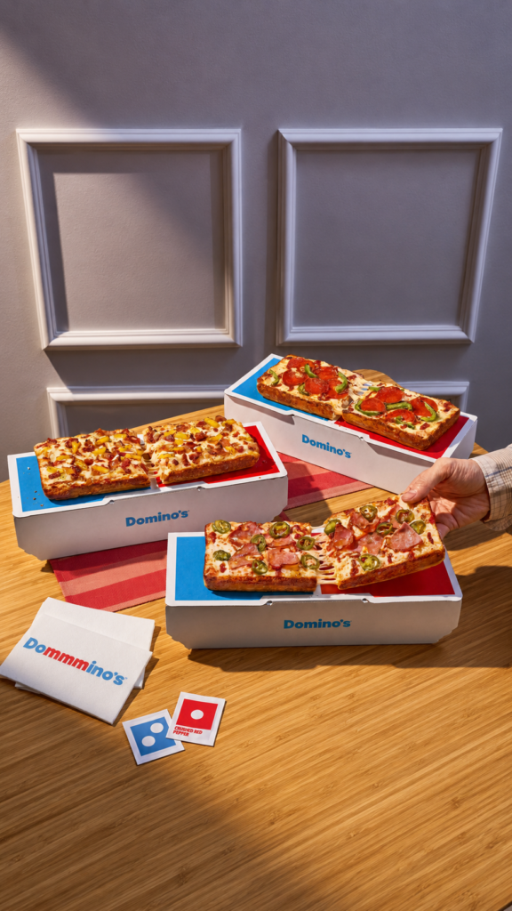 Domino's lança pizza retangular com o formato do seu logo 3 dominios pizza 4
