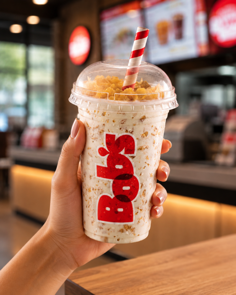 Milk Shake de Sucrilhos chega ao Bob’s 1 Milk Shake de Sucrilhos combina cereal, mix de baunilha e flocos crocantes no cardápio nacional do Bob’s por tempo limitado.