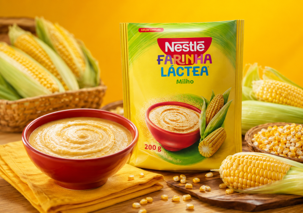 Farinha Láctea ganha edição sabor milho em lata de 200g 1 Farinha Láctea ganha edição limitada sabor milho, em lata de 200g e com distribuição nacional nos pontos de venda.