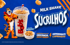 Milk Shake de Sucrilhos combina cereal, mix de baunilha e flocos crocantes no cardápio nacional do Bob’s por tempo limitado.