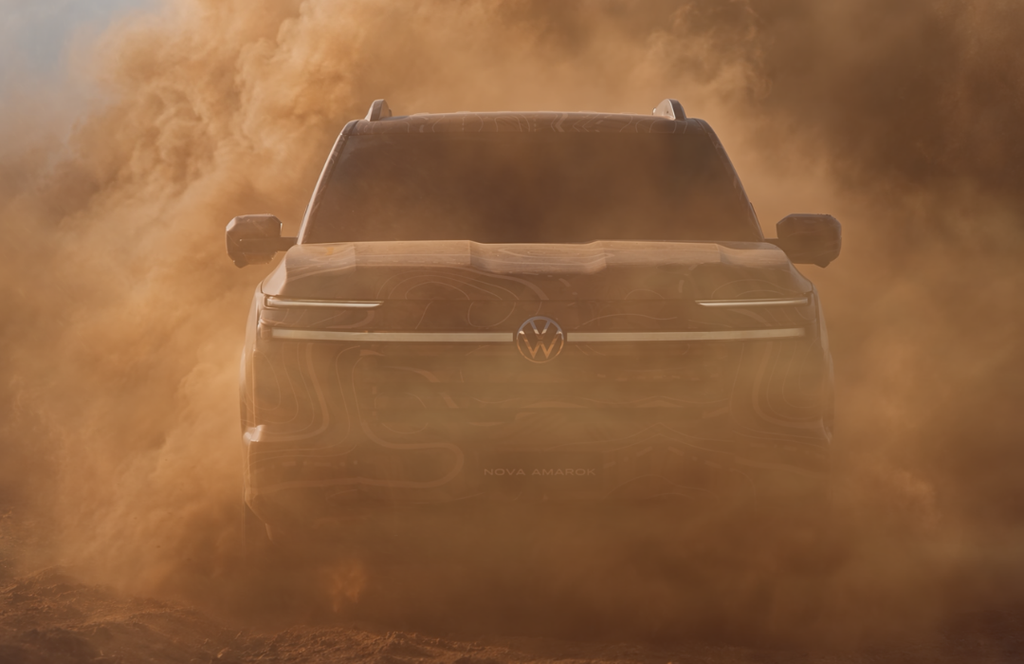 Nova Amarok chegará em 2027 com eletrificação, desenvolvimento sul-americano e a maior potência já anunciada para a picape.