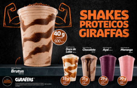 shakes proteicos giraffas