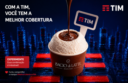 TIM e Bacio di Latte lançam promoção em 66 lojas TIM e Bacio lançam promoção em 66 lojas de São Paulo com cobertura gratuita de gelato e teste da rede móvel por 30 dias.