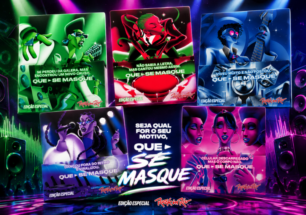 Trident leva Que se Masque ao Rock in Rio 2026 Trident leva a plataforma "Que se Masque" e embalagens exclusivas para o Rock in Rio 2026, com Maluma como protagonista.