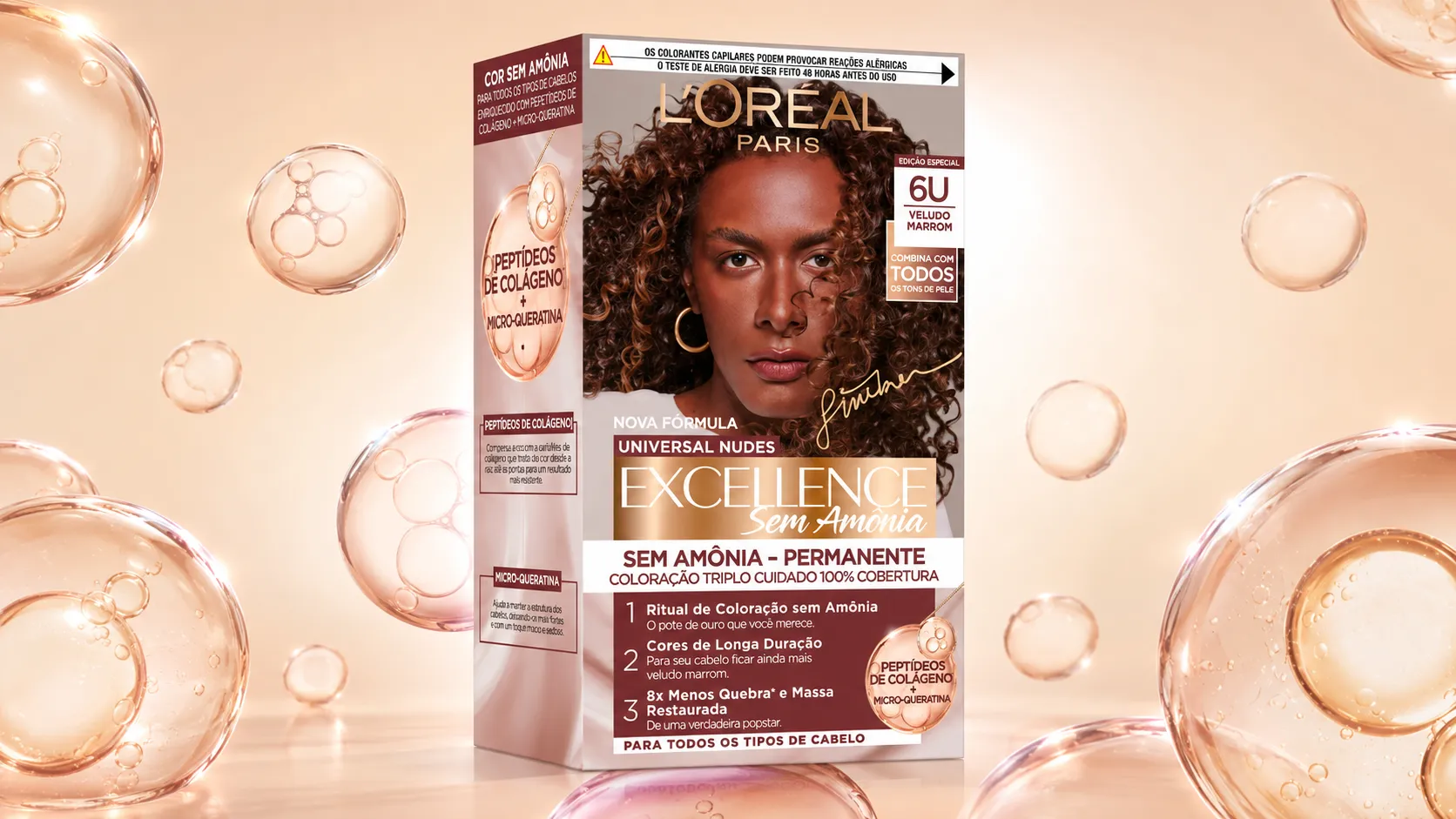 L’Oréal Paris coloca Liniker em embalagem de Excellence Nudes 1 Liniker