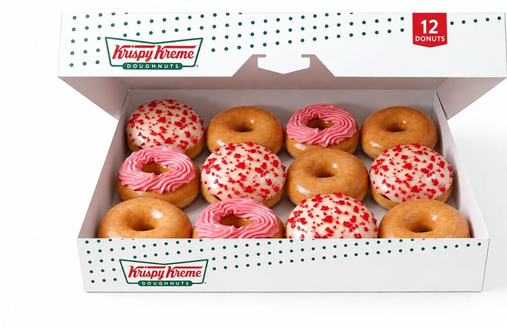 Krispy Kreme lança donuts Morango Cravejado em edição limitada Krispy Kreme lança donuts Morango Cravejado em edição limitada