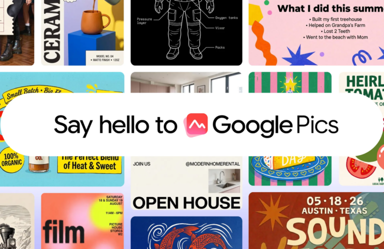 Google lança Pics com edição de imagem por IA no Workspace google pics 1080x700