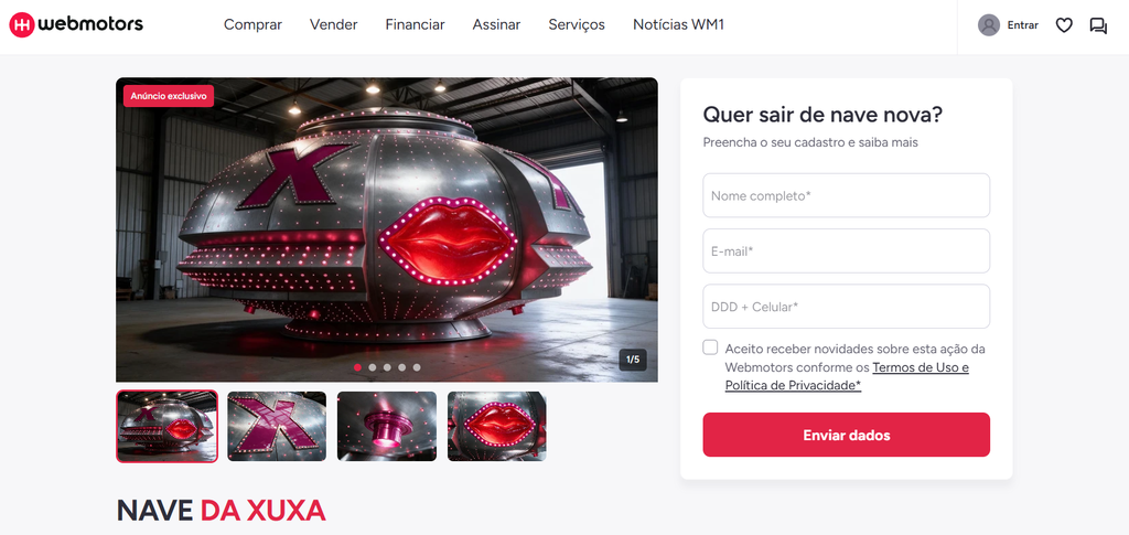 Nissan leva Xuxa a uma concessionária para escolher sua nova nave entre os modelos Kicks e Kait em campanha criada pela Lola\TBWA.