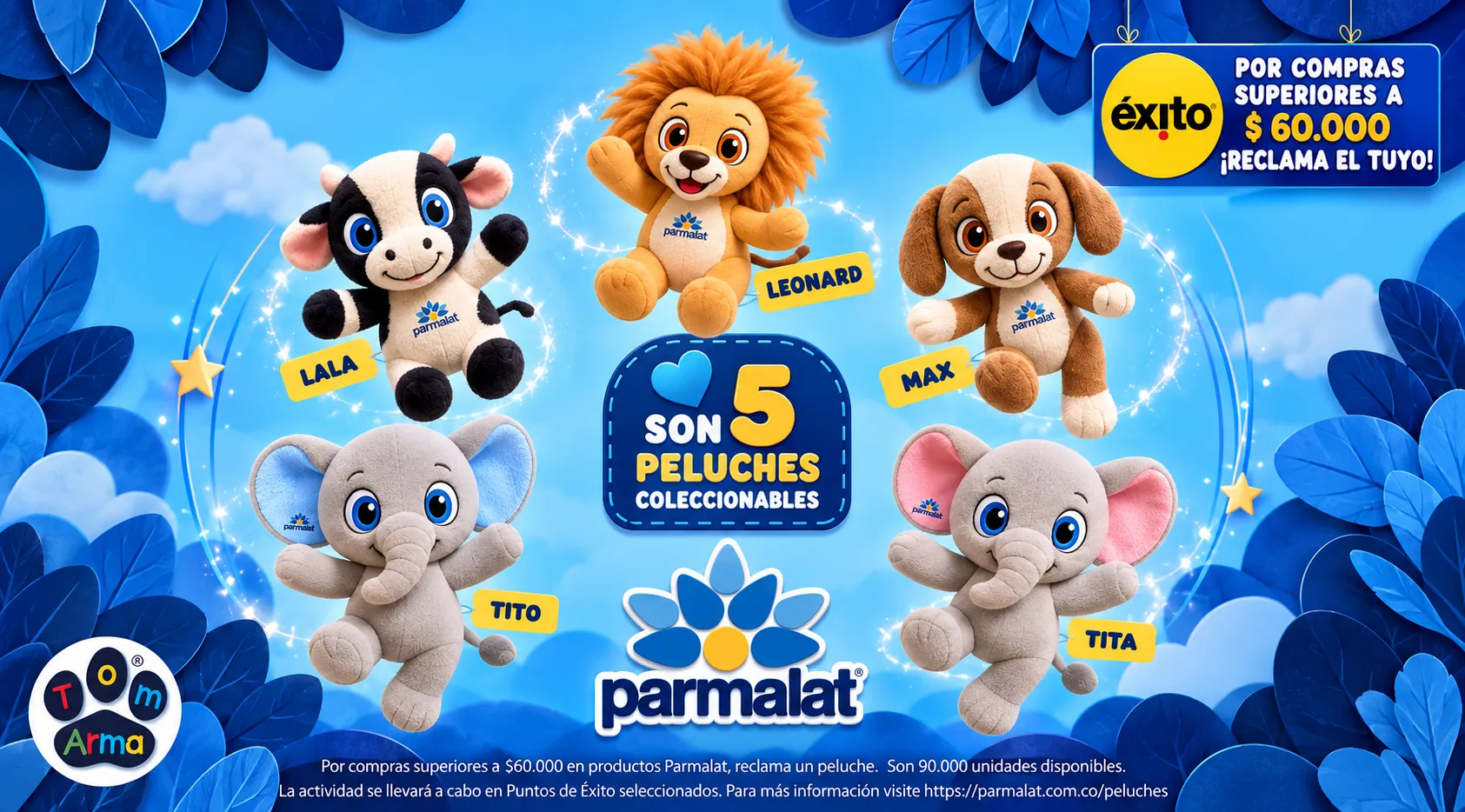 Mamíferos da Parmalat estão de volta na Colômbia 1 Colecao de Pelucias Parmalat