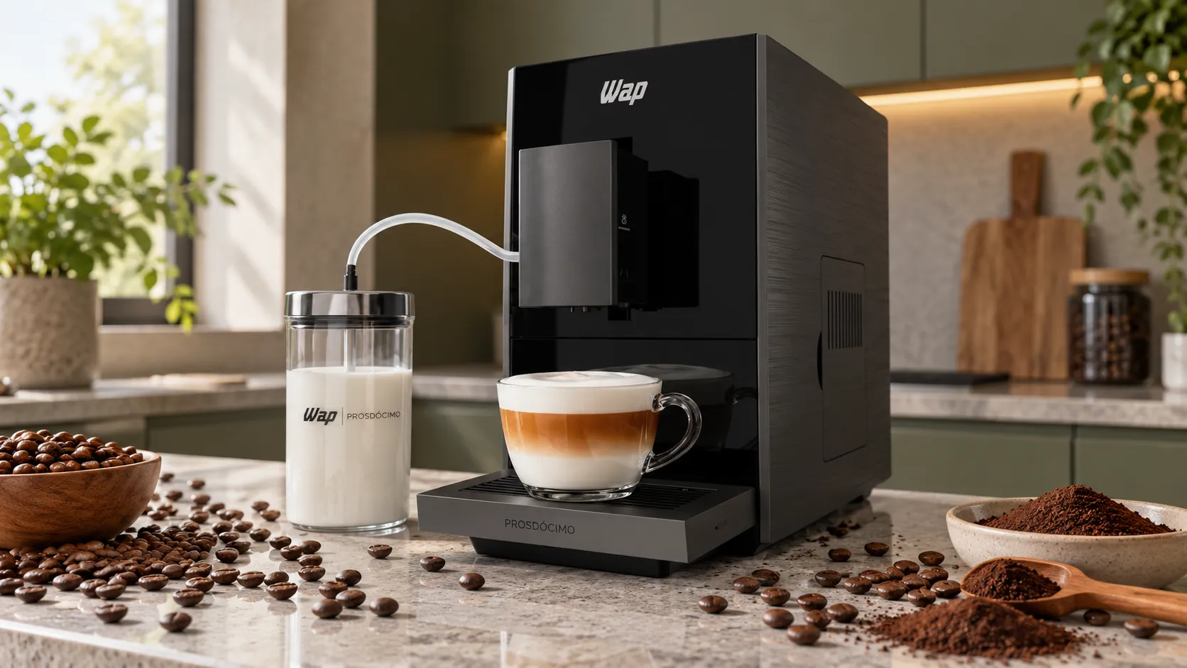 WAP tem de opção de coado ao espresso no Dia Internacional do Café 3 Maquina espresso preta entre graos e po 3