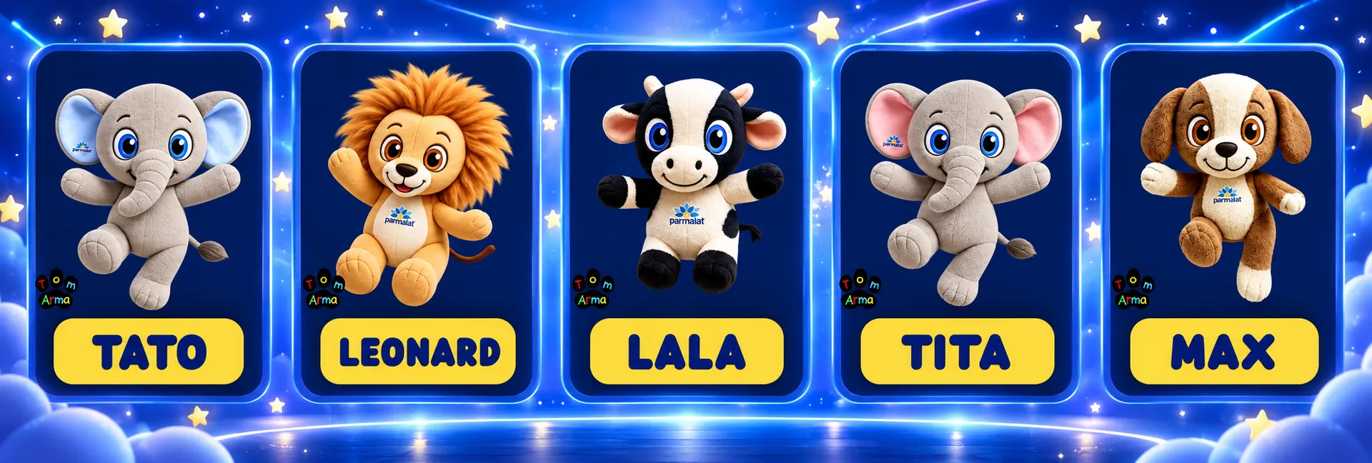 Mamíferos da Parmalat estão de volta na Colômbia 2 Pelucias Magicas no Ceu Estrelado