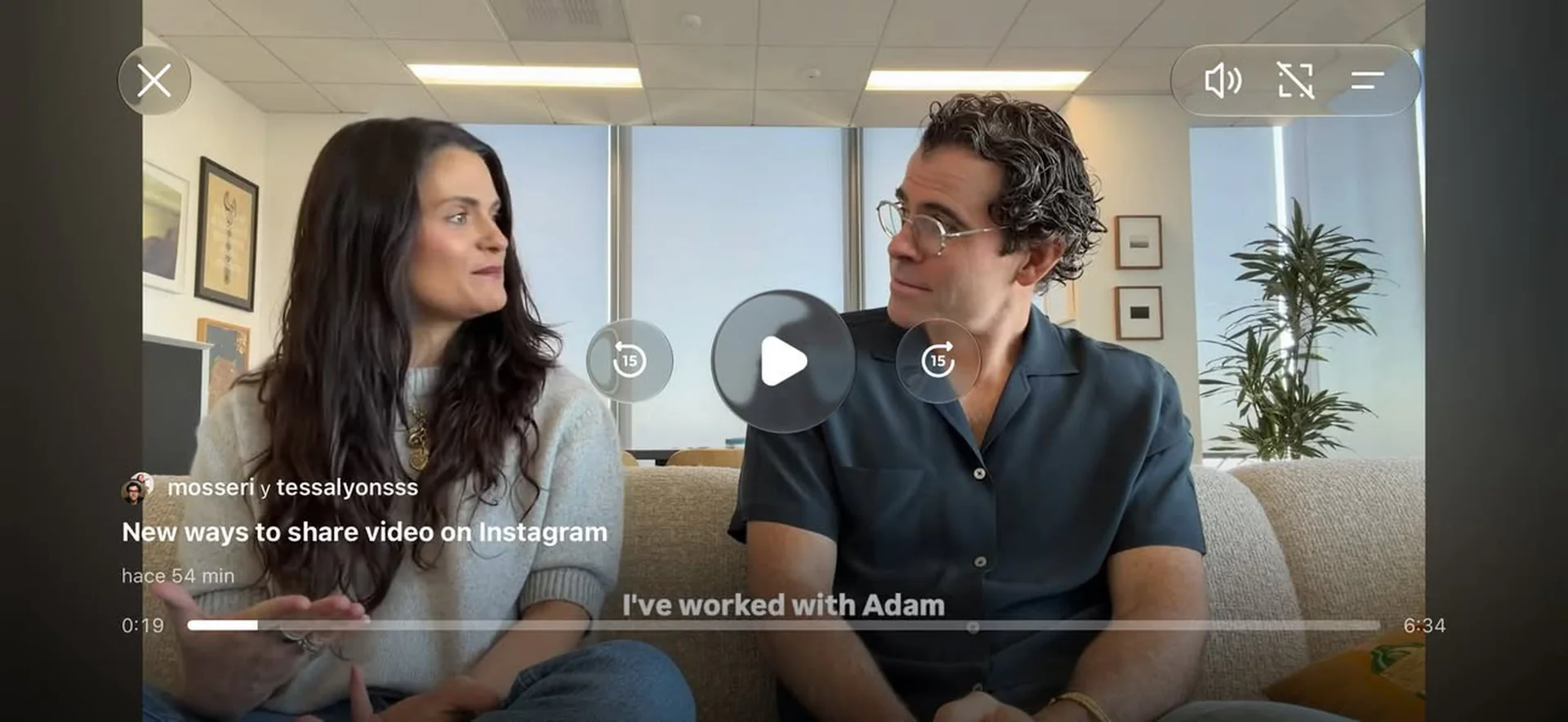 Instagram agora vai focar em vídeos longos e formato horizontal 2 Player horizontal de vídeo longo no Instagram