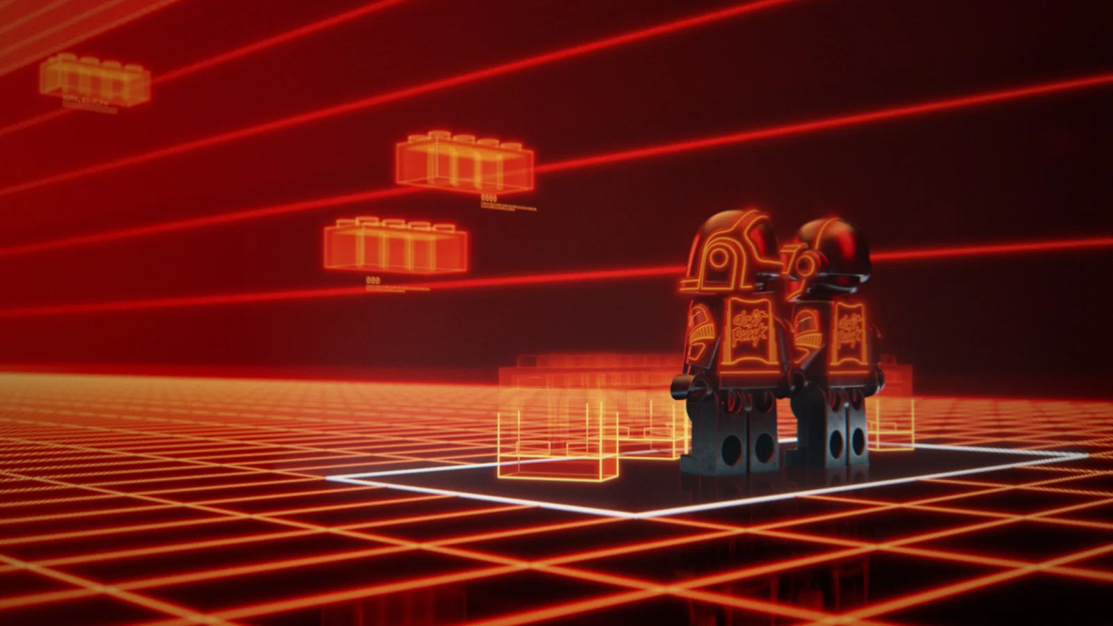 LEGO e Daft Punk lançam parceria com set do palco-pirâmide 2 Robôs do Daft Punk em versão LEGO, parceria LEGO Daft Punk. Divulgação/LEGO Group